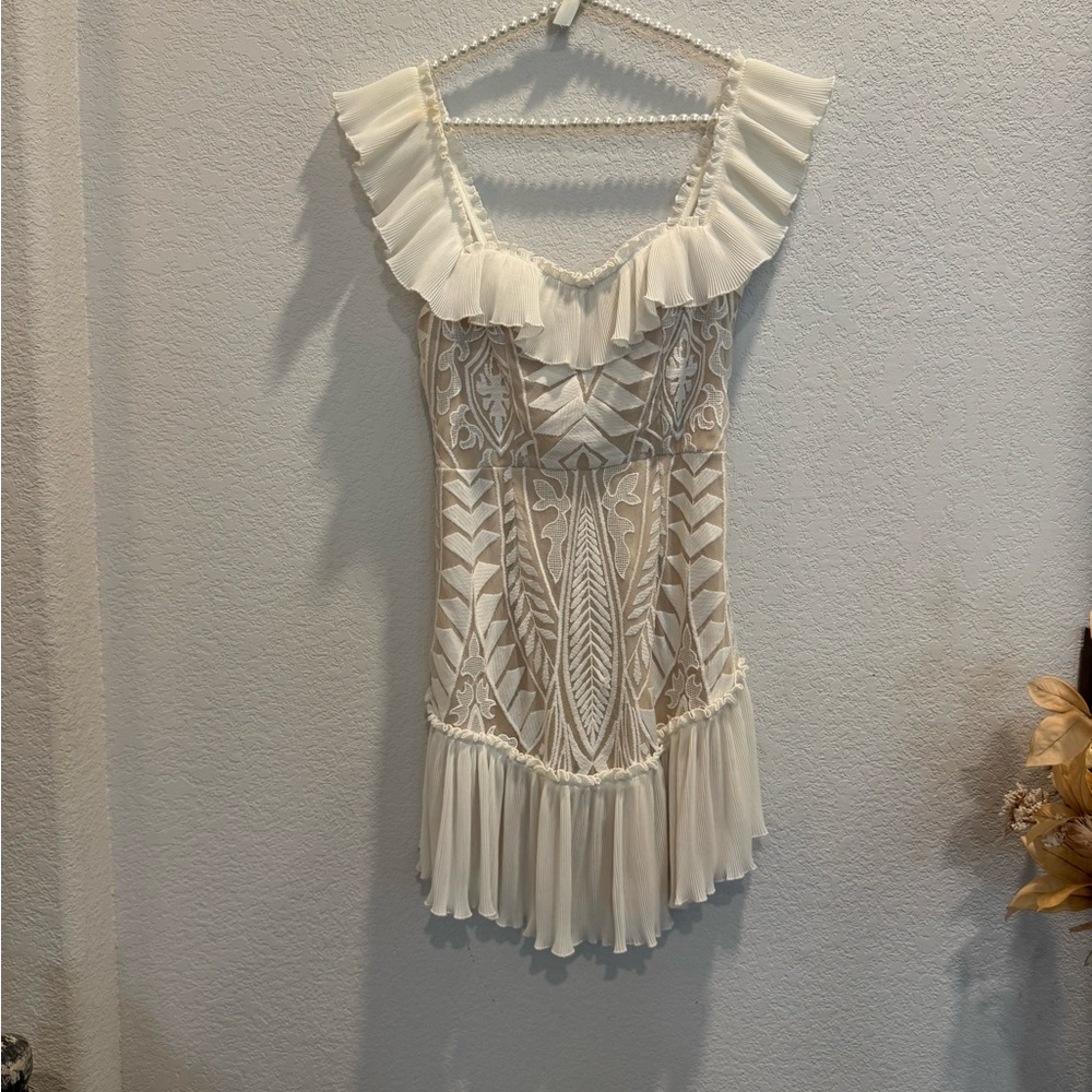 Elegant Cream Mini Dress